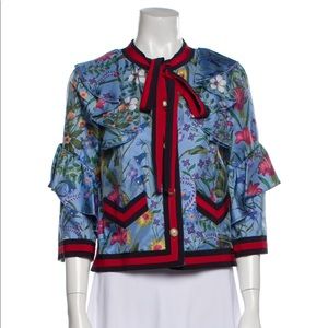 GUCCI NWOT authenticated silk blazer with logo from 2016 collection